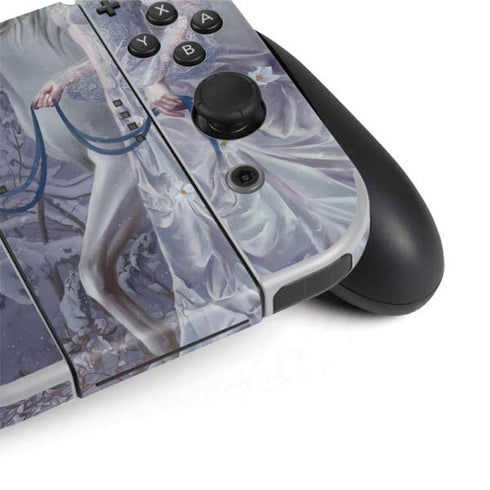 Fairy with Horse in Snow by Nene Thomas Nintendo Switch OLED (2021) Skin